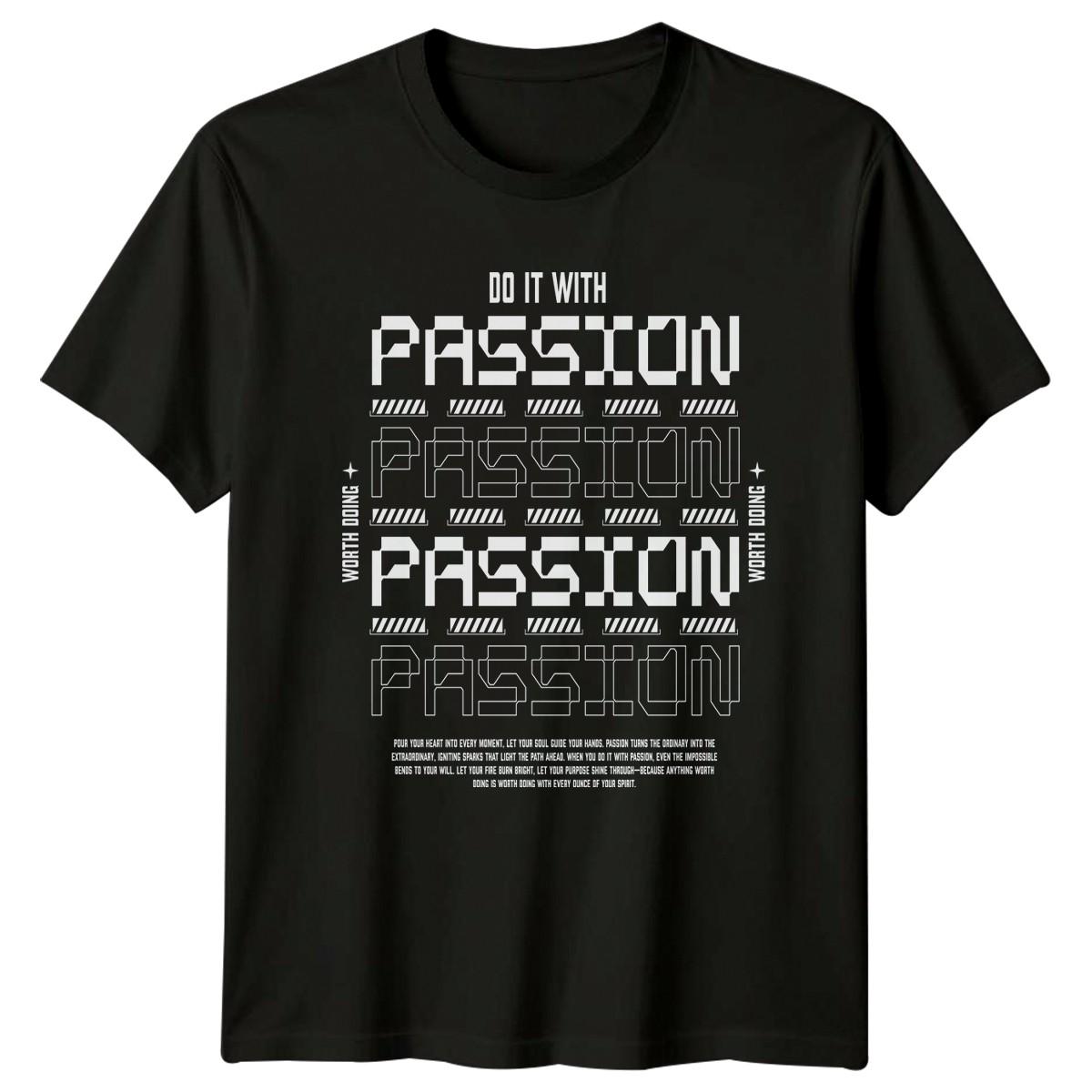 Do It With Passion Worth T-Shirt Streetwear Typography Motivational 2026 L
