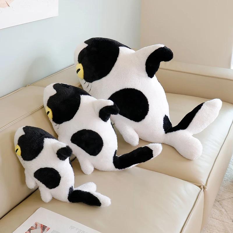 3Sizes Shark Plush Toy Soft Stuffed Animal Pillow Cute Black White Shark Doll For Birthday Gifts Doll Gift For Children