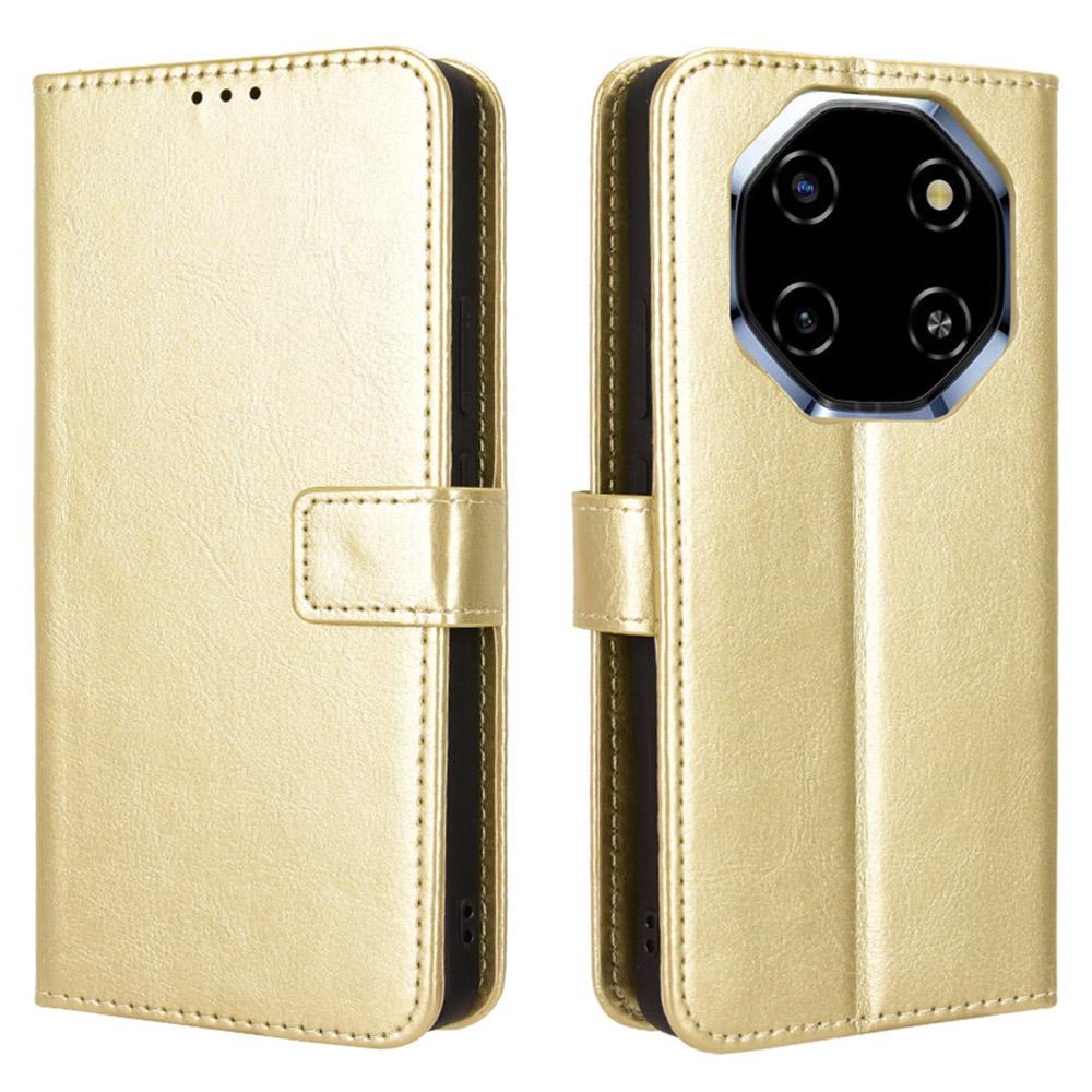 For Blackview Shark 6/Oscal Tiger 8 PU Leather Case with Strap Crazy Horse Texture Phone Wallet Cover