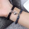 2 stuks/set Hartvormige Magneet Hanger Armband Koppels Liefde Betekenisvol Natuursteen Armbanden Sieraden 8MM Elastische Pulsera Cadeau Nieuw