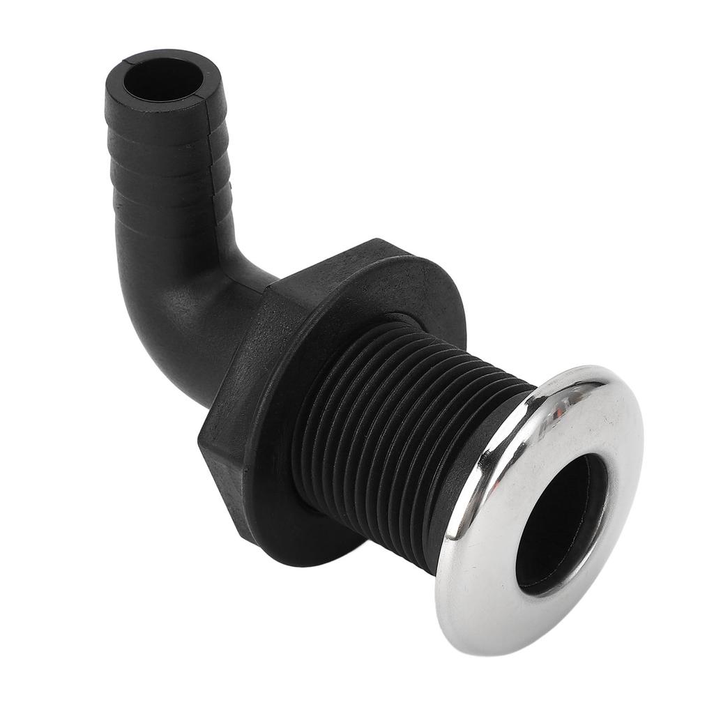 3 4in Thru Hull Fitting Nylon Leakproof High Toughness Thru Hull Hose Connection for Boat Marine 90 Degree Elbow