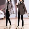 Down cotton-padded clothes for women's medium and long models, new loose and thickened stand-up collar thin cotton-padded clothes, jackets, versatile