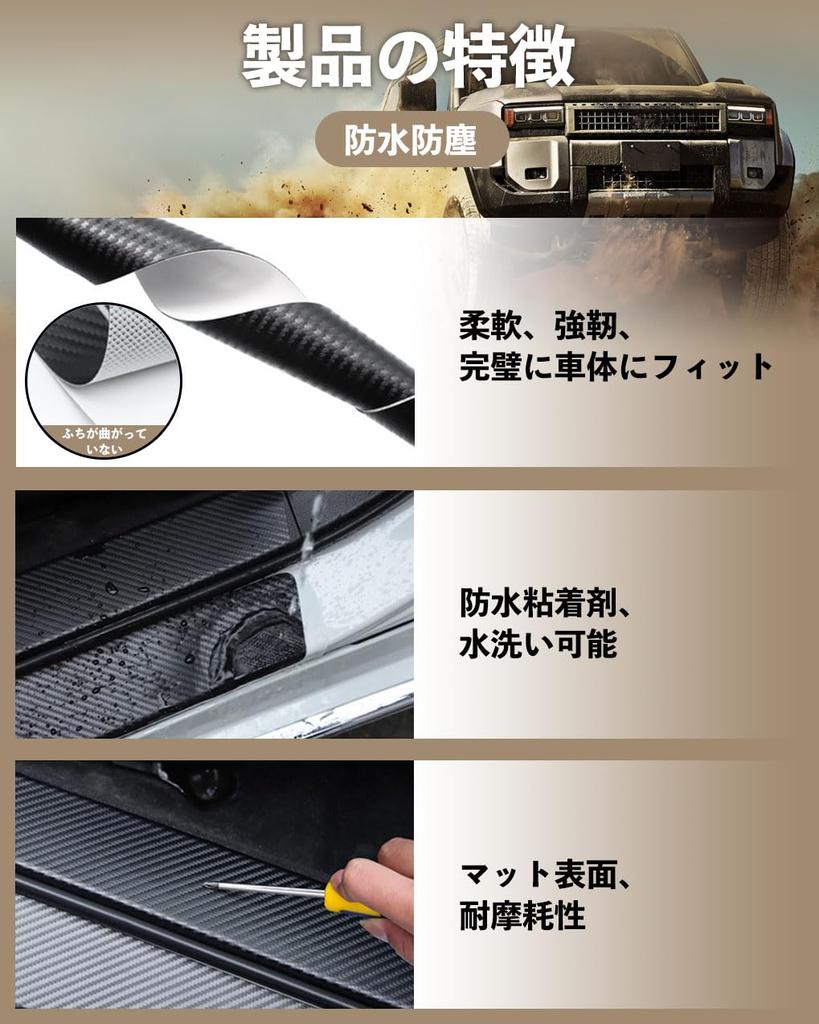 HUDIY Scuff Plates for the New Land Cruiser 250 April 2024 and Side Step Front and Rear Door Guard Stain and Scratch Set with Japanese Installation