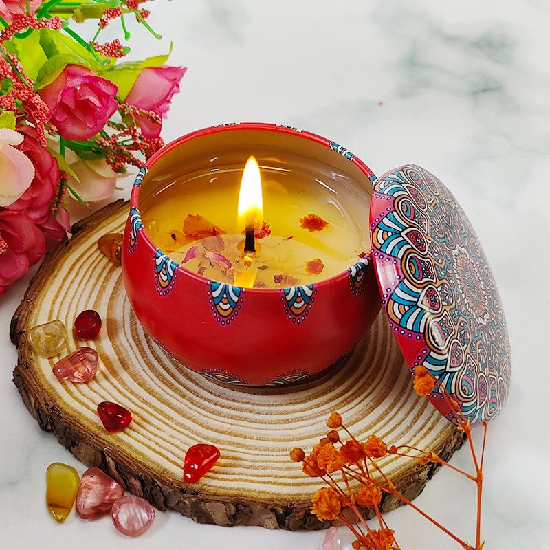 Scented Soy Candle - Romantic Fragrance with Dried Flowers, Ideal for Weddings, Valentine's, Birthdays, and Home Décor