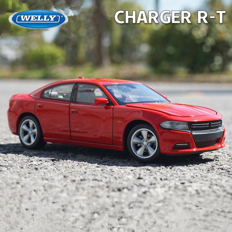 Welly 1/24 2016 Dodge Charger R/T  Alloy Car Model Diecast Toy Simulation Vehicles Metal Car Toys Collectible for Childrens Gift