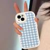 Simple Chic Lattice Pattern Phone Cover For IPhone 11 12 13 14 15 16 Pro Max Mini Plus Soft Leather Case