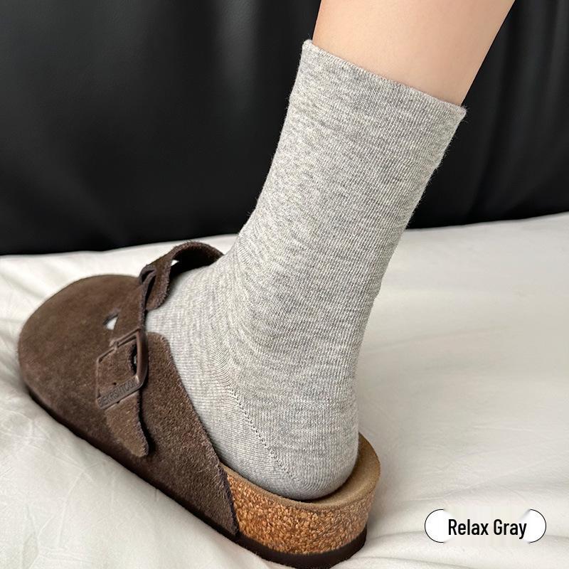 Women's 10A Antibacterial No-seam Mid-Calf Socks - Pure Cotton Lycra, Sweat-Wicking, Breathable, Anti-Pilling, Elastic Sports Socks