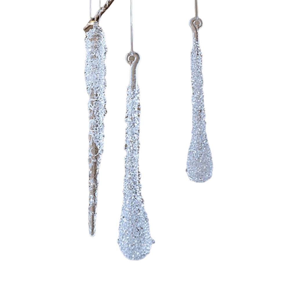 Transparent Christmas Hanging Pendants Water droplet Ice Bar Christmas Decorations Hanging Acrylic Xmas Tree Embellishment
