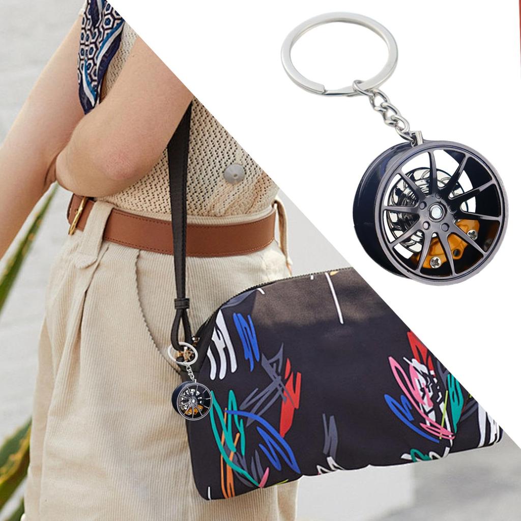 [Ketunedi] Wheel Hub Car Keychain, Automobile Wheel Hub Keychain |