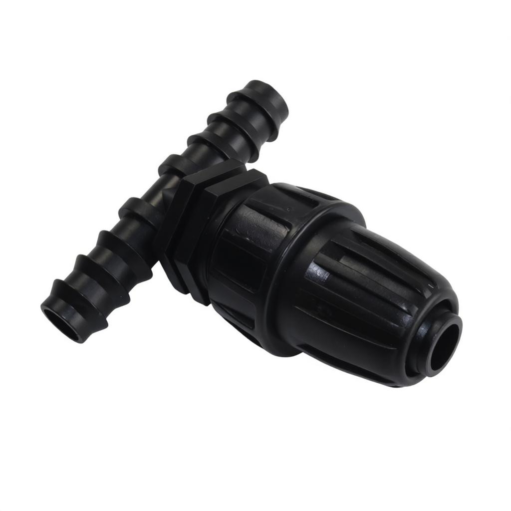 IBC Tank T-type Bulkhead Tee, Plastic Hose Barb Connector for Water Tank, Aquarium & car wash