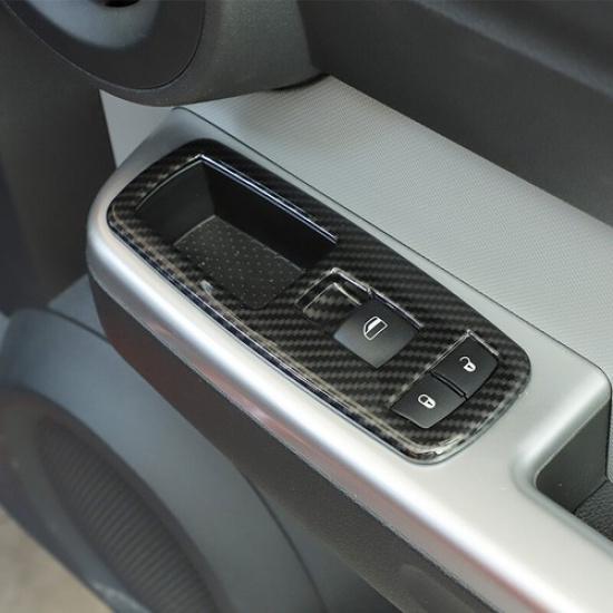 Carbon Fiber Window Lift Switch Frame Trim for Dodge Nitro/Jeep Liberty 2007-12