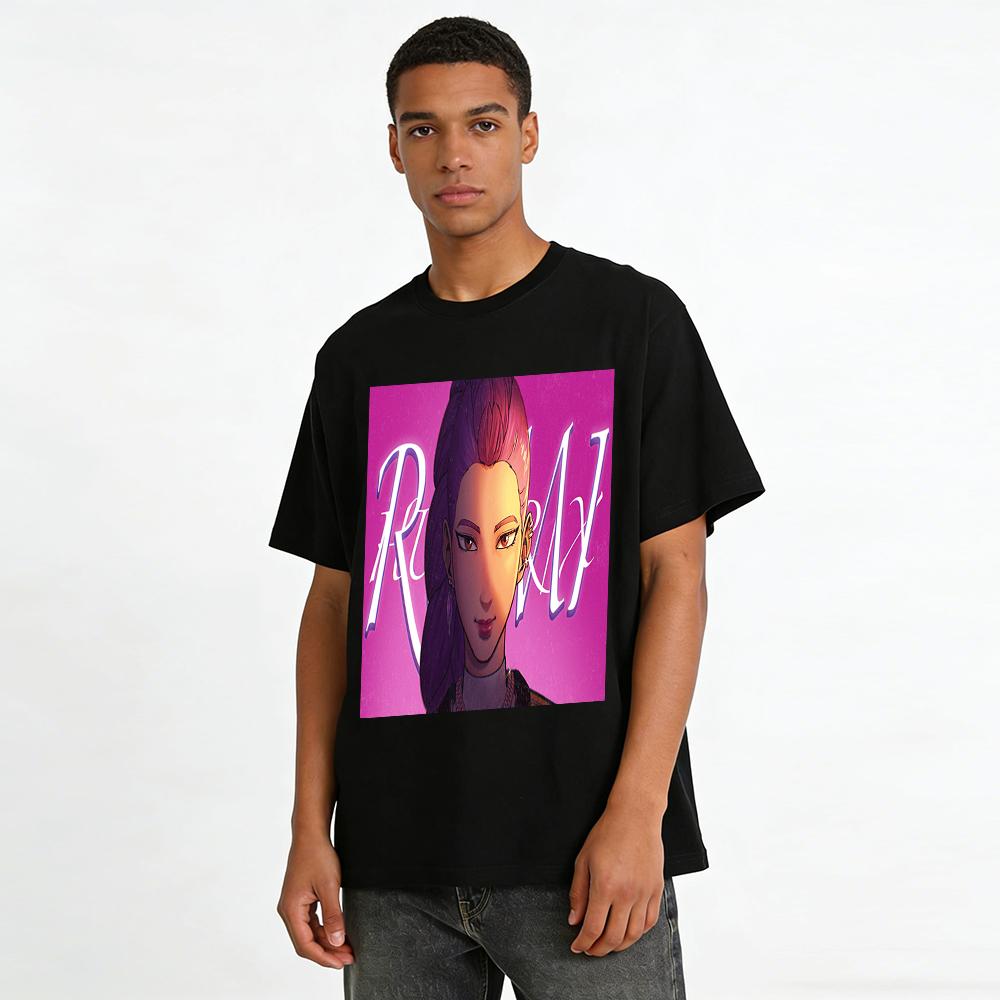 Valorant Reyna Runway Themed Printed T-shirt Unisex Casual Loose Game Peripheral Top Pure cotton T-shirt