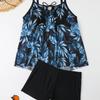 2025 European-American Women's Plus Size Halter Bikini with Skirt and Split Swimsuit