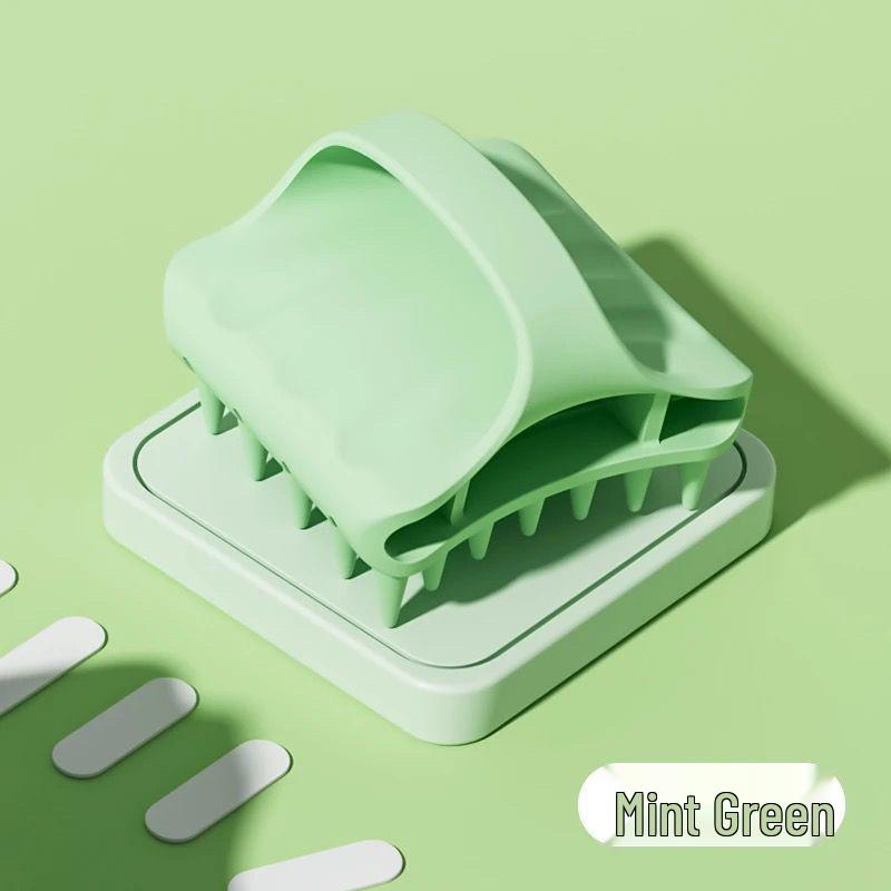 

Summer Silicone Scalp Massager Comb for Shampooing & Cleaning 1 piece зелений