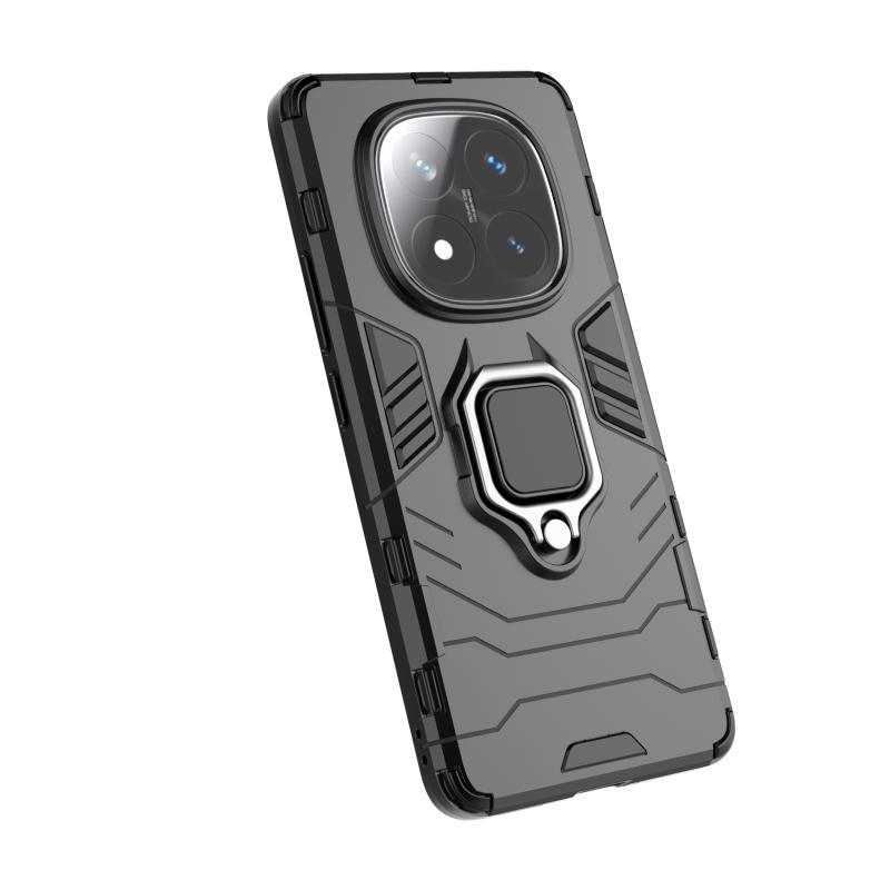 Shockproof Heavy Armor PC Case For Xiaomi Redmi Note 15 Pro 14 Pro Plus 5G Magnetic Ring Bracket Enhanced Anti-drop Back Cover