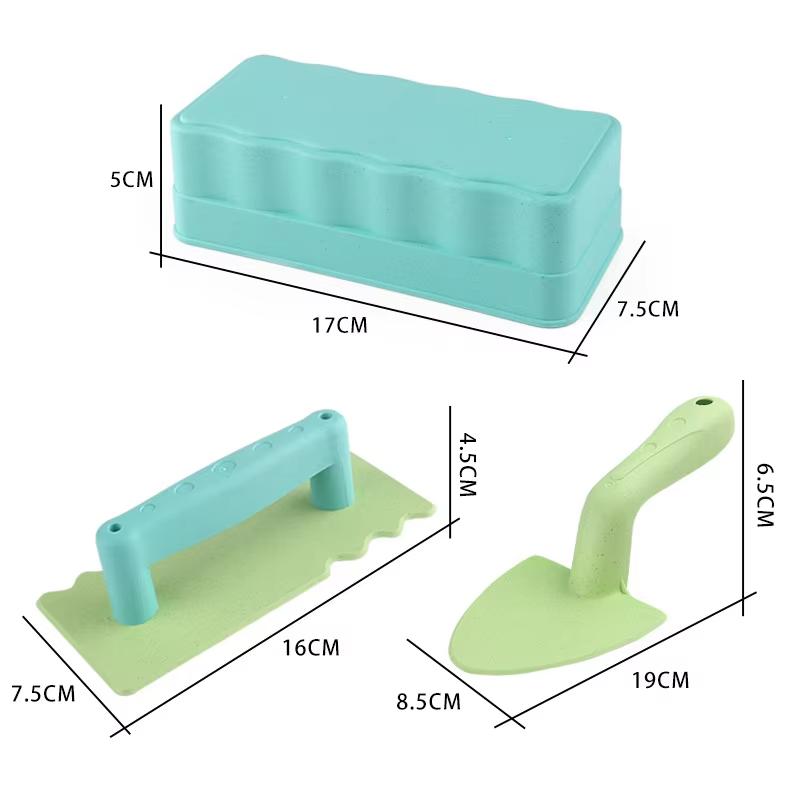 Dětské formičky na pískoviště Plážové hračky Lopata Hrad Stavění Písek Cihlové zdi Formička Letní zábava Venkovní Hraní u moře Vodní Písek Sněhové hračky