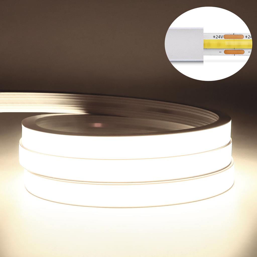 DC24V COB LED Neon Light Strip Silica Gel Tape Tuya Smart WiFi APP Dimmable Wireless Control Closet Room Backlight Night Lamp