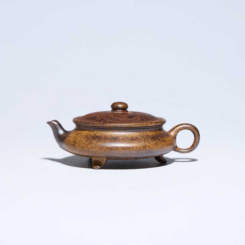 

Three-Legged Yixing Purple Clay Teapot - Handmade by Renowned Artist, Exquisite and Elegant Design коричневый