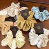 Korean Satin Scrunchie: French Retro Solid Color 15CM Classic Imitation Silk Hair Accessory