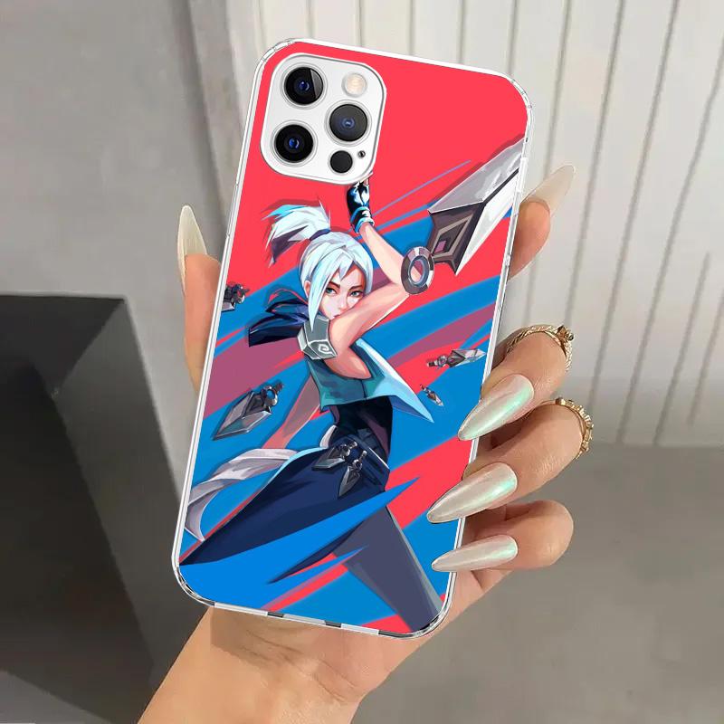 Valorant Jett Handyhülle für iPhone 17 Air 16 15 Plus 14 13 Mini 12 11 Pro Max 16E 7 8 SE 2020 Weiche Funda Druckschale 16 15 14 1