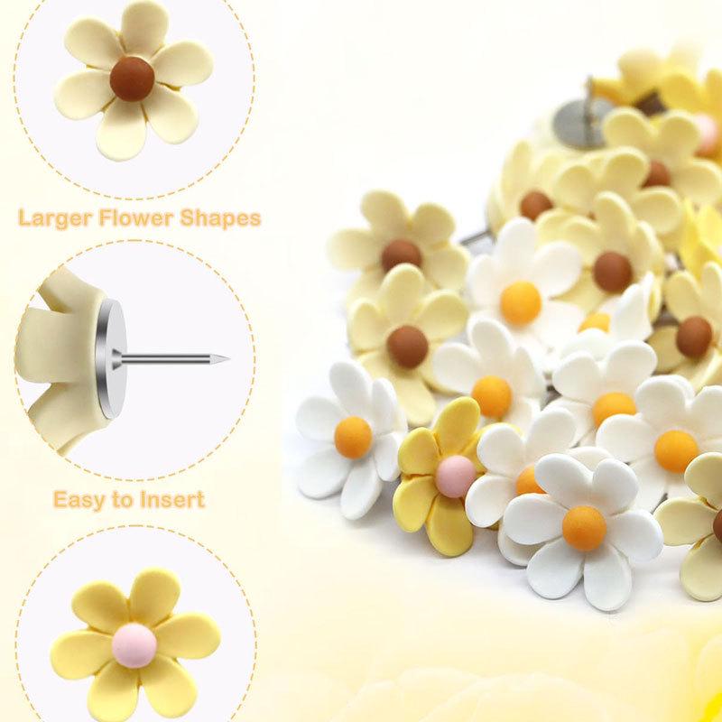Bunte Fünfblättrige Blumen-Stecknadeln für Pinnwände & Fotowände