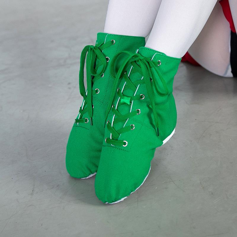 2025 New Men Women Sports Dancing Sneakers Jazz Dance Shoes Lace Up Dancing Boots Blue Red Black Tan Green White Sneakers