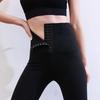 High Waist Plus Size Damen Leggings: 200 Jin, Knopfleiste vorne, Bauchkontrolle, Bequem, Nicht einschnürend, Neun-Punkte-Länge.