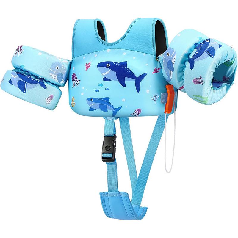 Kids' Cartoon Buoyancy Swim Vest with Water Sleeves