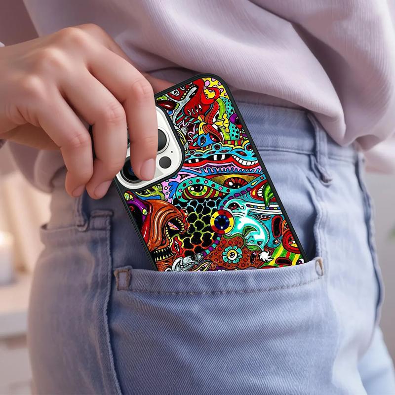 Magic Trippy Psychedelic Art Phone Case For iPhone 17 Air 15 16e 14 13 Pro Max Coque 12 11 Pro Max PLUS cover