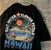 Harajuku Style Hawaii Tshirts Men Women Casual Sweat T Shirts Casual Pure Cotton Tee Clothes Hip Hop Short Sleeved Top Y2K Shirt