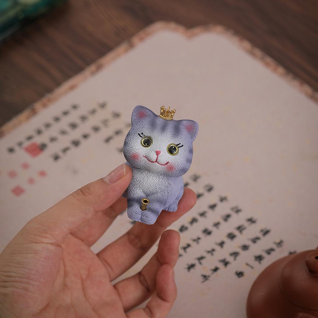 Creative Cute Kitten Incense Insert Ornament Household Indoor Incense Tray Incense Holder Incense Burner Tea Table Tea Pet Line Incense Burner