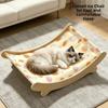 Waterproof Cat Ice Cushion Wooden Frame Cat Ice Bed Cat Recliner Pet Lounger Balcony