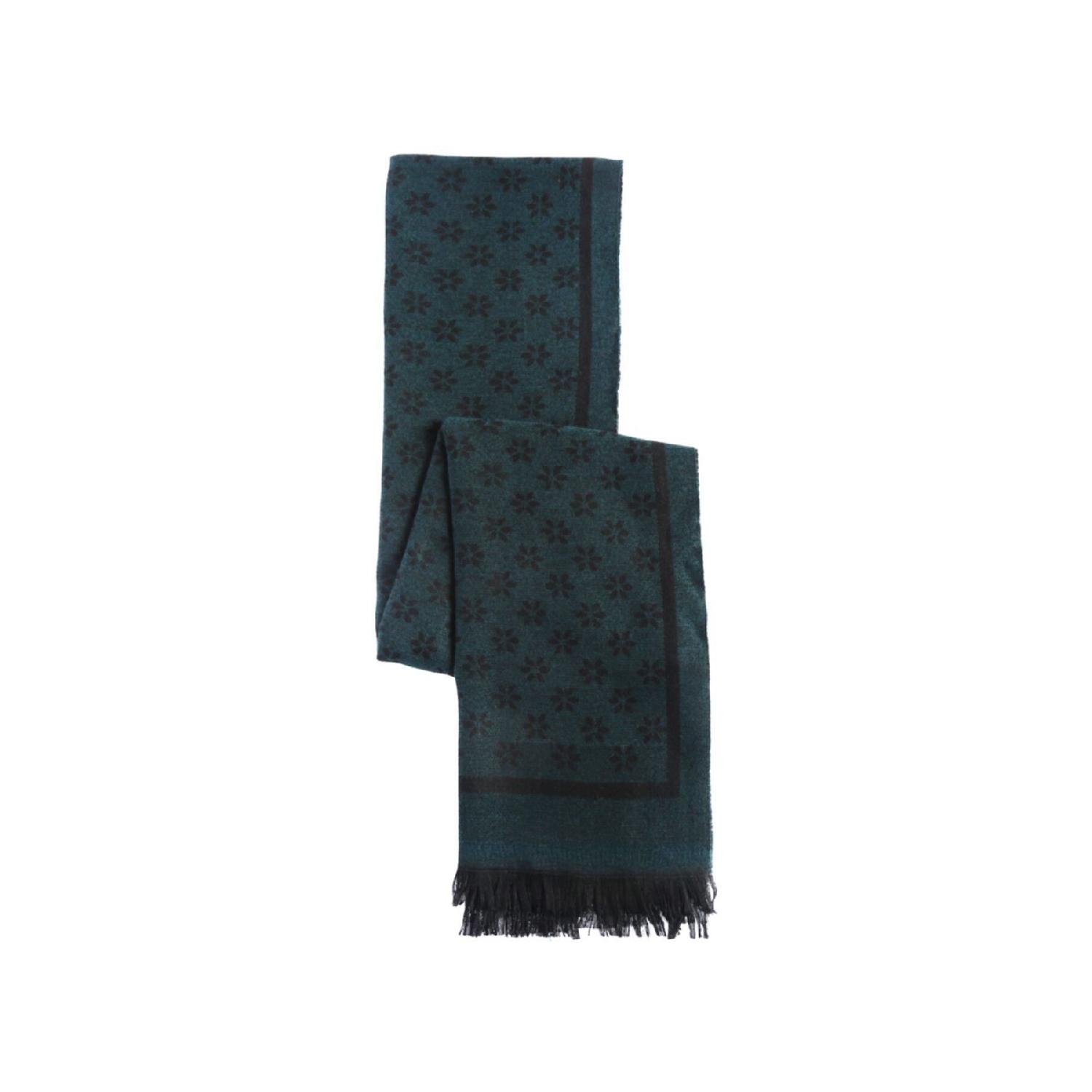 

Men s Navy Blue - Green Patterned Knitted Scarf