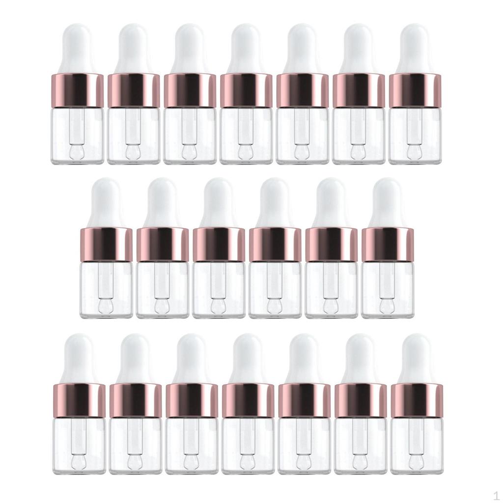 20 Dropper Bottle Vial Glass Essential Oil for Travel