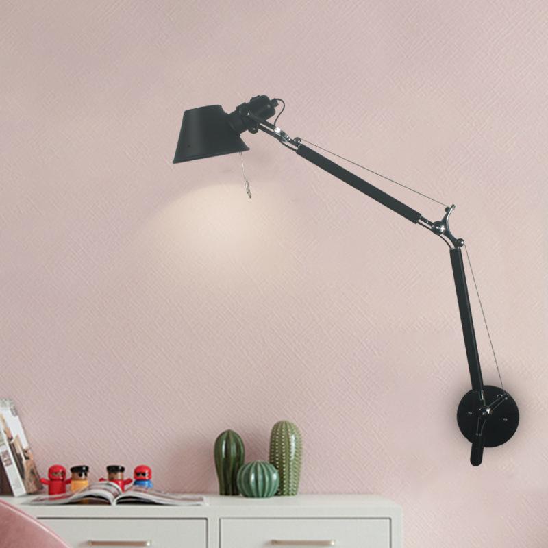 Adjustable Industrial Wall Lamp - Modern Rotatable Design for Bedroom & Living Room