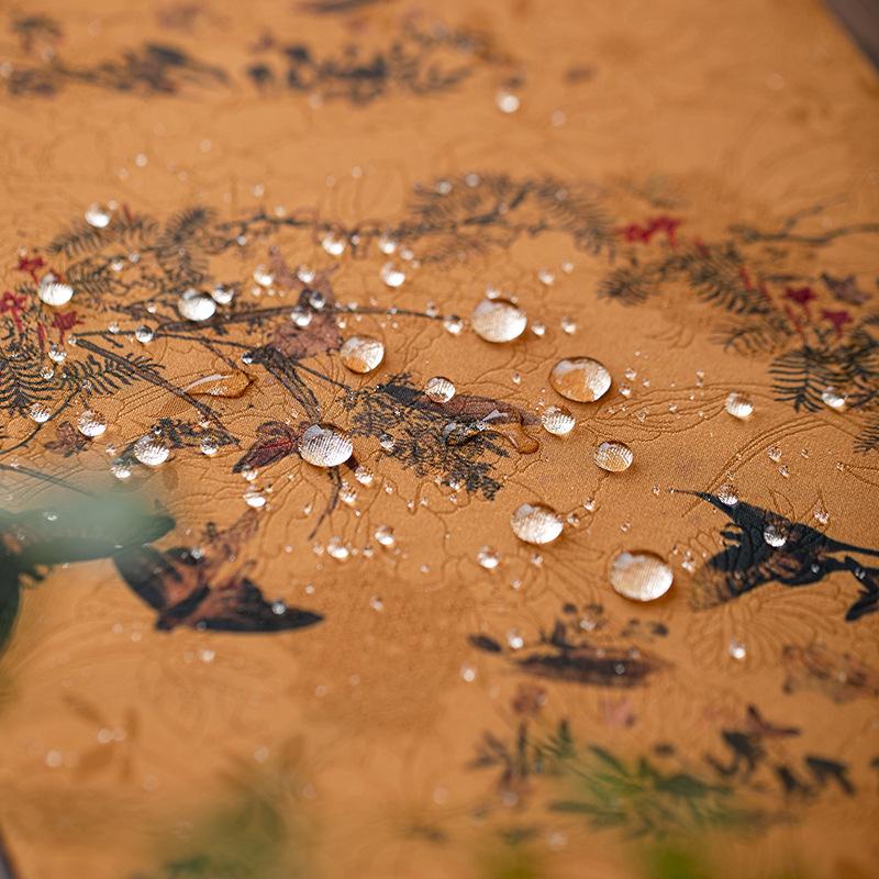 Xiangyunsha Double-Sided Waterproof Zen Tea Mat - High-End Chinese Style Dry Brew Tray Cloth