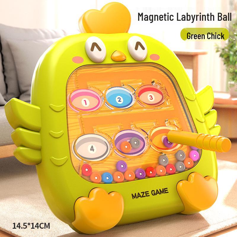 Magnetic Bead Maze Toy: Children's Educational Puzzle for Concentration and Number Mastery with Magnetic Pen Control