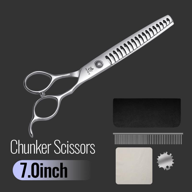 Fenice 6//6,5/7/7,5 Zoll Professionelles Haustier Hunde Pflege Scheren Set Gerade & Gebogen & Ausdünn & Effilierschere