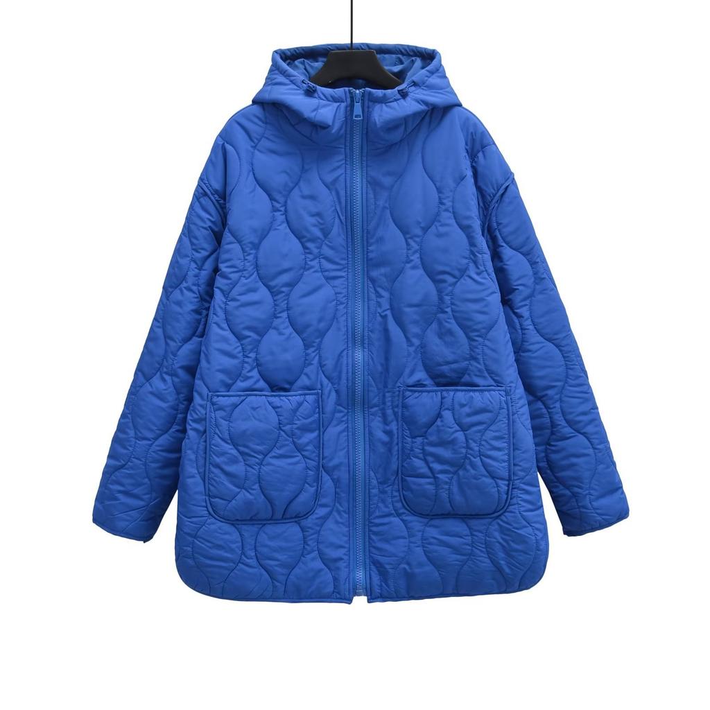 Autumn Winter Product Women's New Fashion and Casual Versatile Stand Up Collar Hooded Jacket Cotton Coat