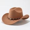 Men's and women's outdoor ethnic wind sun protection travel windproof sun hat big brim top hat knight hat western cowboy hat