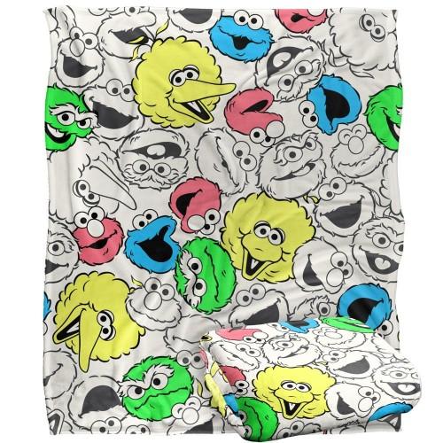 Sesame Street Character Heads Blanket