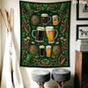 St.Patrick's Day Wall Tapestry Aesthetic Wall Hanging Printed Fabric Blanket Decorative Tapestries for Bedroom Living Room Home Decor