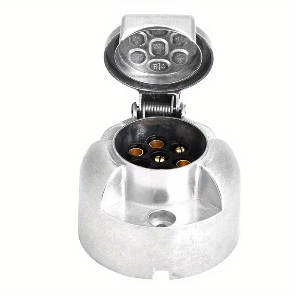 Round Adapter Towbar Trailer Plug Aluminium Zinc Zinc Alloy Towing Electrics Adapter For Caravan