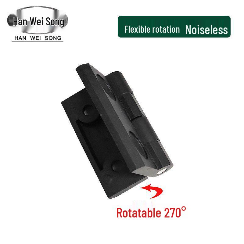 Black Zinc Alloy Heavy Duty Industrial Hinge, Aluminum Profile for Electrical Cabinet - 40mm Long