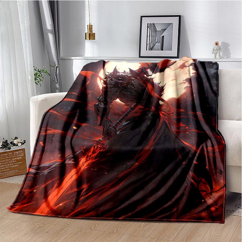 3D Bleach Kurosaki Ichigo Cartoon Anime Soft Blanket,Soft Throw Blanket for Home Bedroom Bed Sofa Travel Cover Child Gift