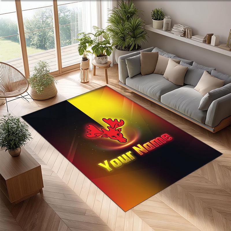 Watford FC Printed Crystal Velvet Rug Non‑Slip Crystal Velvet Carpet For Sofa Bedroom Indoor Home Decoration