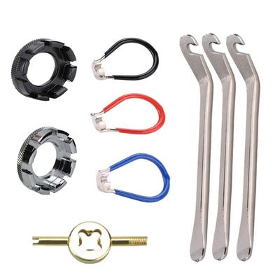 Spoke Adjustment Tool Set Bicycles Spoke Wrench Tire Lever  Spoke Tensioner Repair Tool Cycling Pocket Tool Enduring