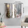 2pcs,2D Plane Printing Print Curtains Christmas Church Snow Scene (3) Versatile 100% Polyester (without Rod) Versatile All Use