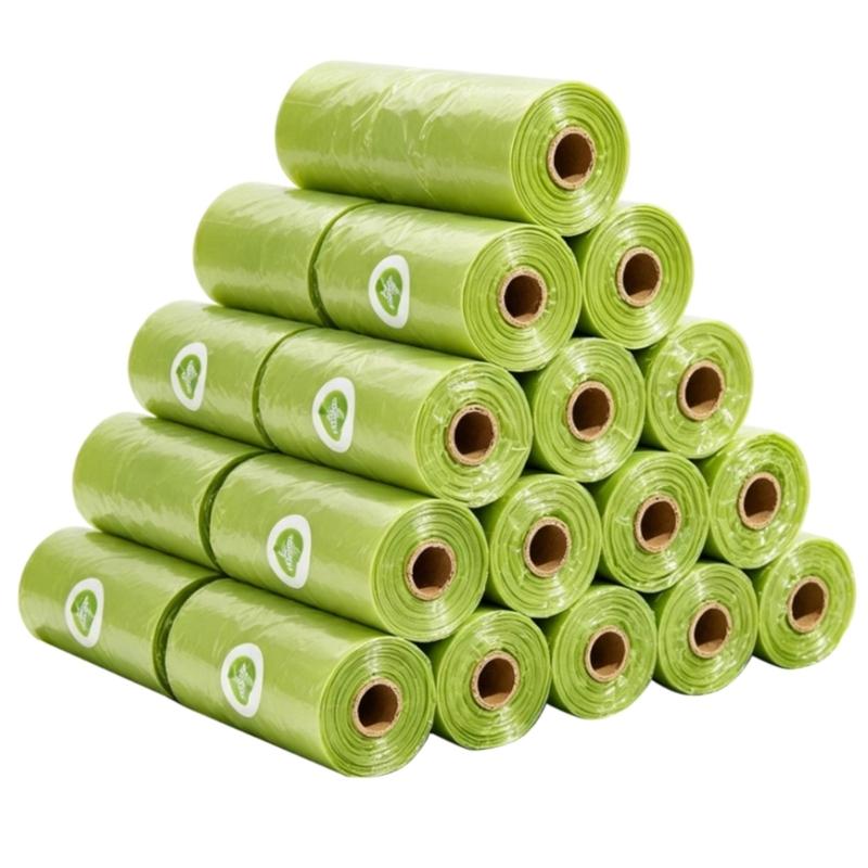Dog Walk Gear Waste Bag Rolls with Perforated Pull-Apart Bags for Park Use, Outdoor Pickup, and Portable Carry