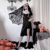 Halloween Costume Ladies Dress Vampire Nun Cross Dress Dark Gothic Show Costume